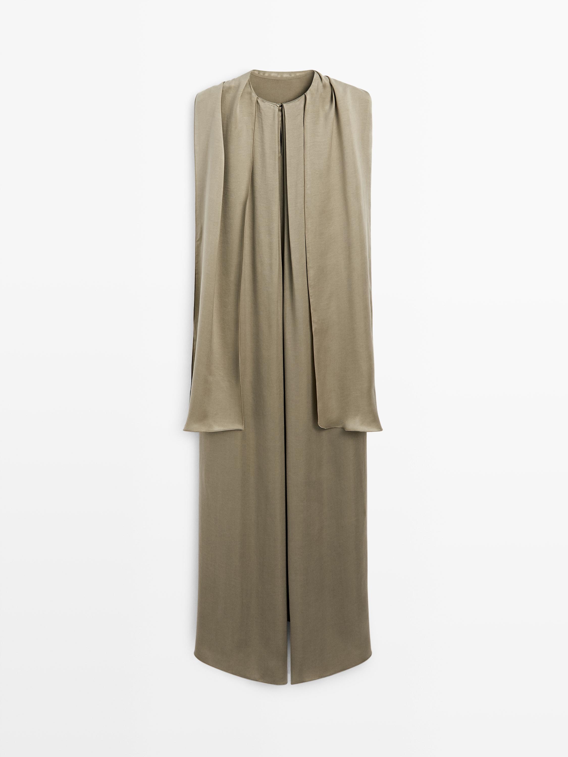 Flowing dress with cape detail - STUDIO